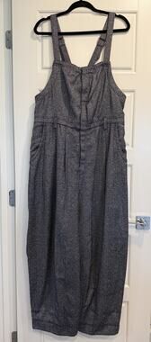 Free People Leonie Menswear One Piece Size Large Wool Blend Barrel‎ Leg Overalls